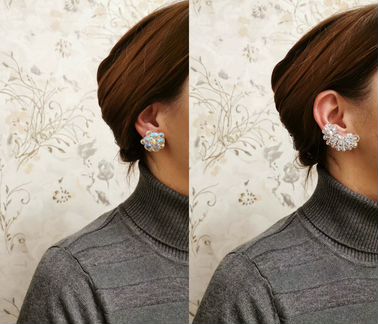 Винтажные клипсы аврора бореалис, северное сияние