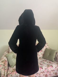 Шуба мутон с норкой