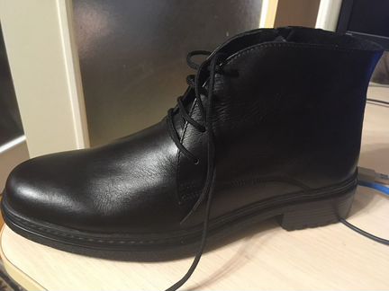 Утепленные кожанные мужские полусапожки 43 размер
