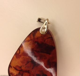 Винтажный кулон-подвеска из янтаря