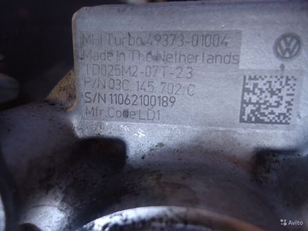 Турбина caxa 1.4 WV / Audi / Skoda