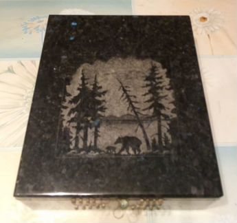 Большая шкатулка ларец из уральского камня 31*23