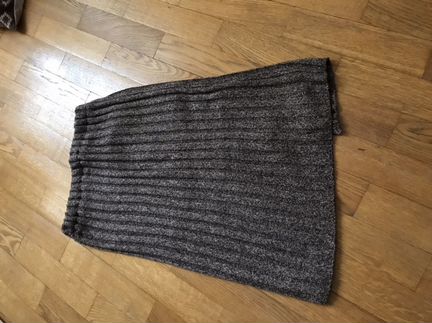 Вязаная юбка цвета капучино