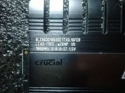 Crucial Ballistix Elite 16Gb-1866Mhz-1.5v