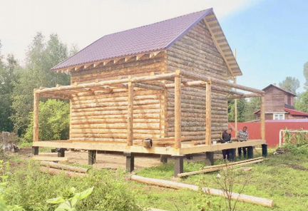 Сруб дома 6Х6м., (8Х8м)