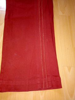 Джинсы кирпичного цвета стрейч большой размер