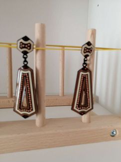 Серьги синие, зелёные, красные, в стиле Frey Wille