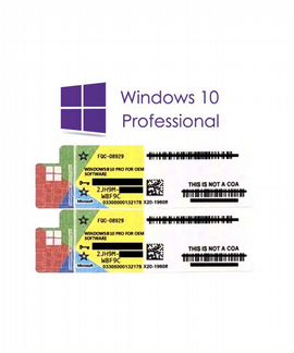 Windows 10 Professional (стикер, наклейка) OEM