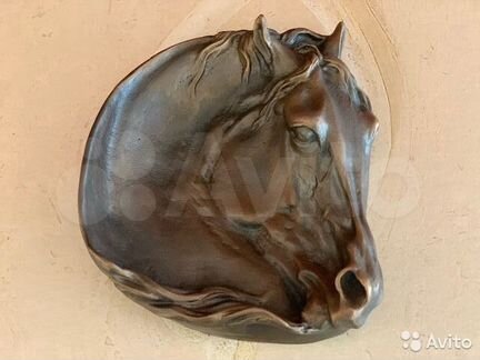 Пепельница с головой лошади Лансере - бронза