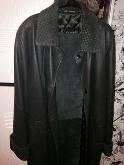 Кожаный плащ 3хl/48EUR