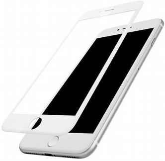 Защитное стекло для iPhone 7 (4.7) 4D пакет белый