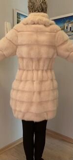 Шуба норковая пудра