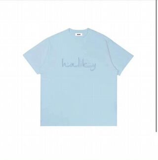Haliky blue arabic logo tee