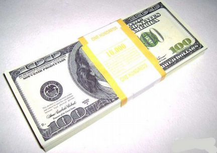 Пачка долларов 100, сувенир прикол