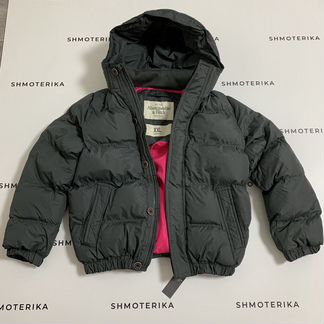 Abercrombie Fitch пуховик серый с малиновым