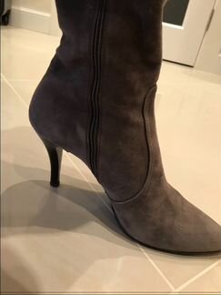 Сапоги fabi замшевые серые