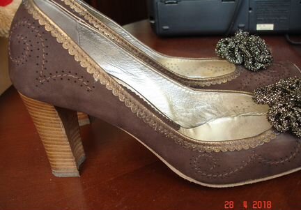 Туфли замшевые. Италия